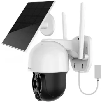 IP-valvekaamera Foscam B4 Dome 4 MP (2560×1440), Wi‑Fi 2,4 GHz, IP65, Päike + Aku 5000 mAh, 355° pööre, 90° kallutus