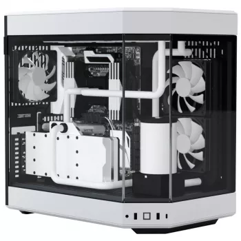 HYTE Y60 Midi Tower must, valge