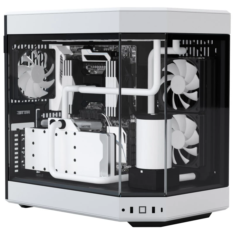 HYTE Y60 Midi Tower must, valge