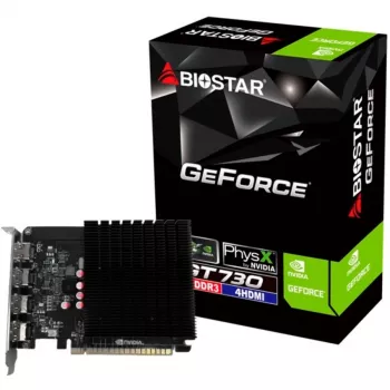 Lauaarvuti graafikakaart BIOSTAR GeForce GT 730 4 GB GDDR3, 64-bitine, PCIe 2.0, 902 MHz GPU