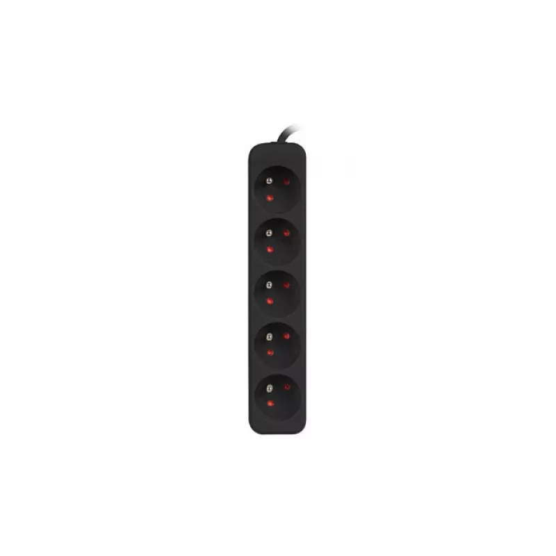 Pikendusjuhe Lanberg PS0-05E-0150-BK 1.5 m 5 vahelduvvoolu pistikupesa siseruumides must