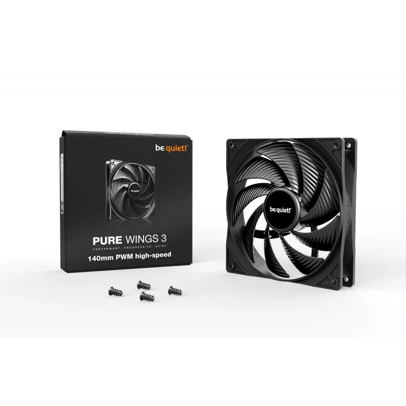 be quiet Pure Wings 3 140mm PWM suure kiirusega arvutikorpuse ventilaator 14 cm Must 1 tk.