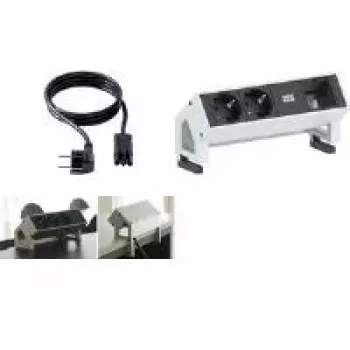 Toitepikendus Bachmann 2x Schuko 1x kohandatud moodul RAL9010
