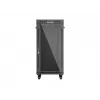 Freestanding rack cabinet LANBERG FF01-6624-12BL 24U 19 inch 600×600 mm, IP20, 1200 kg, must