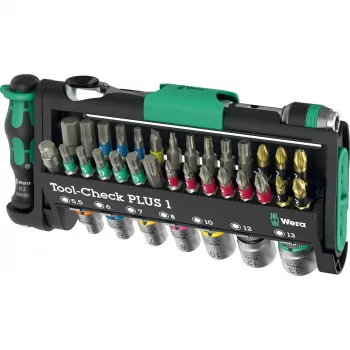 Wera Tool-Check Plus 1 mini põrkmehhanismi, mutrivõtme ja otsakute komplekt, 39 osa (05049055001)