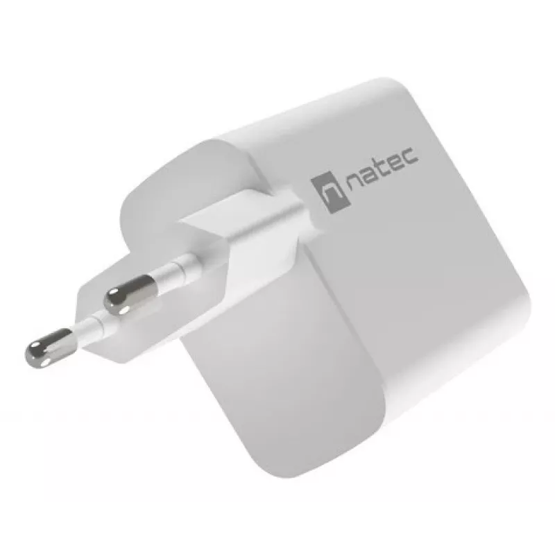NATEC NUC-2144 mobiilseadme laadija universaalne valge vahelduvvoolu kiirlaadimine siseruumides