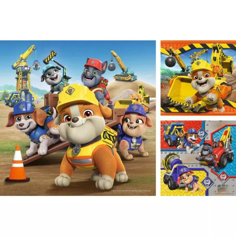 Laste puslekomplekt Ravensburger Rubble & Crew töösõidukid — 3 puslet × 49 tükki