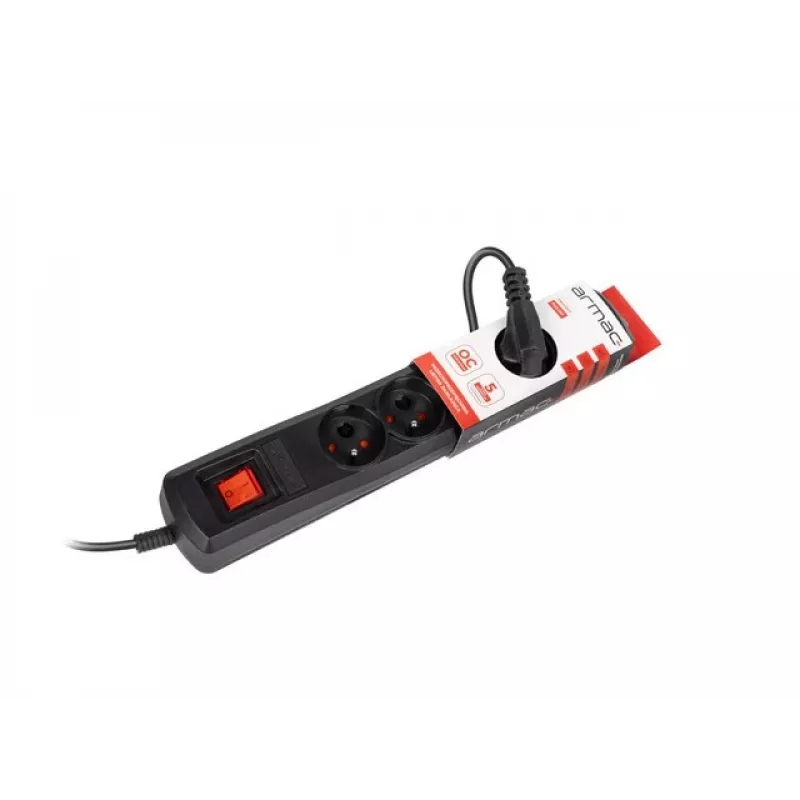 Pistikupesade riba Armac ARC5 must 5 vahelduvvoolupesaga 250 V 5 m