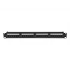 Patch-paneel 1U LANBERG PPUA-1024-B, 24 porti, Cat6a, U/UTP, 1U rack, sügavus 102 mm, metall, must