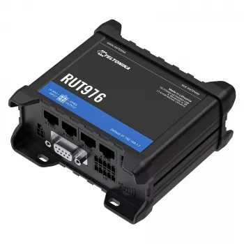 Teltonika RUT976 Redcap 5G ruuter, 5G, Wi-Fi 4, Dual SIM, 4x FE LAN, RS232, RS485