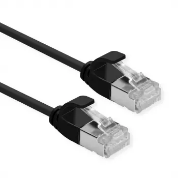 ROLINE DataCenter - patch-kaabel - RJ-45 (M) kuni RJ-45 (M) - 1,5 m - U/FTP - CAT 6a - halogeenivaba, valatud, keerdsooneline - must, pantone 3C (21.15.3354)