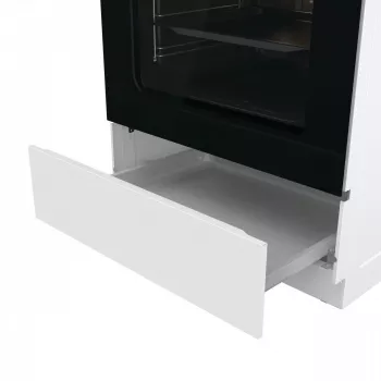 Põrandal seisv gaasipliit Gorenje GG6A10WFFM, valge, 4-põletiga pliit, 72 L gaasiahi, pöörlevad esijuhtnupud