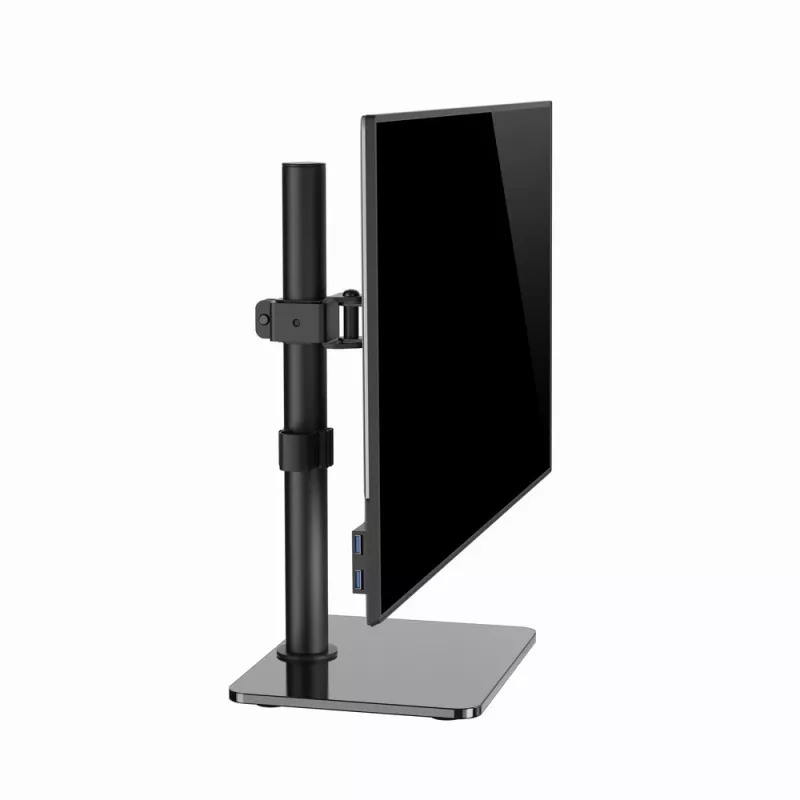 Monitor desk stand GEMBIRD MS-D1ST-03 full motion for 17–32 inch screens, steel, Must, VESA 75x75–100x100, 9 kg