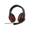 Juhtmega mänguri peakomplekt GEMBIRD GHS-03 — 20–20000 Hz, 2 m kaabel, 250 g, must/punane