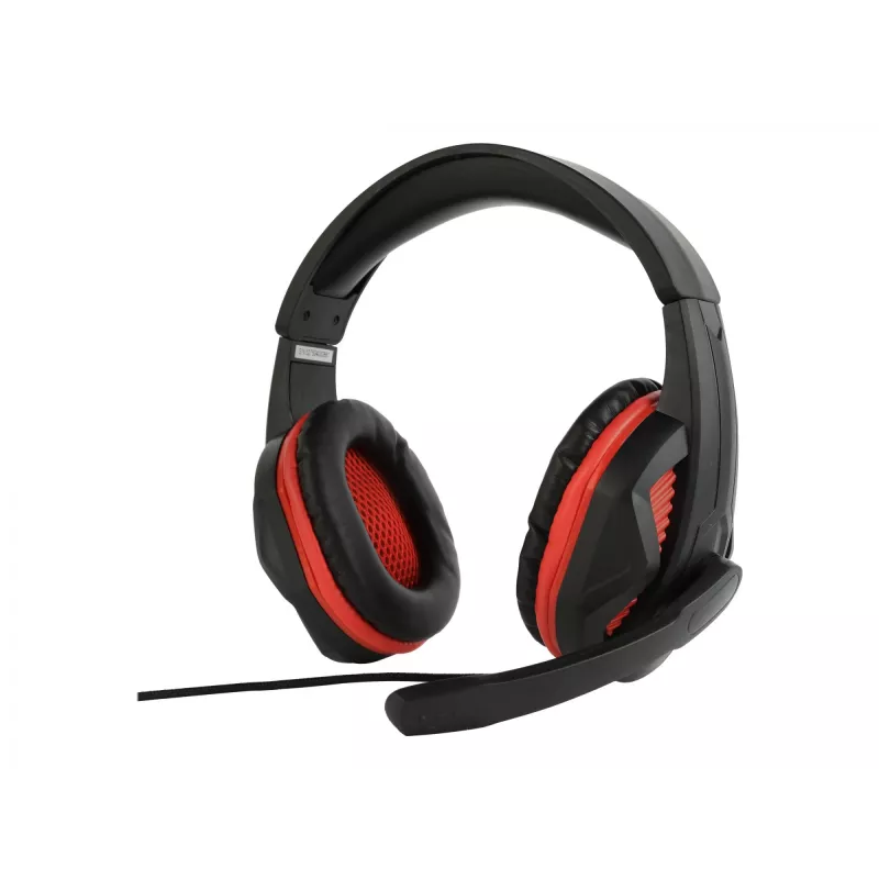 Juhtmega mänguri peakomplekt GEMBIRD GHS-03 — 20–20000 Hz, 2 m kaabel, 250 g, must/punane