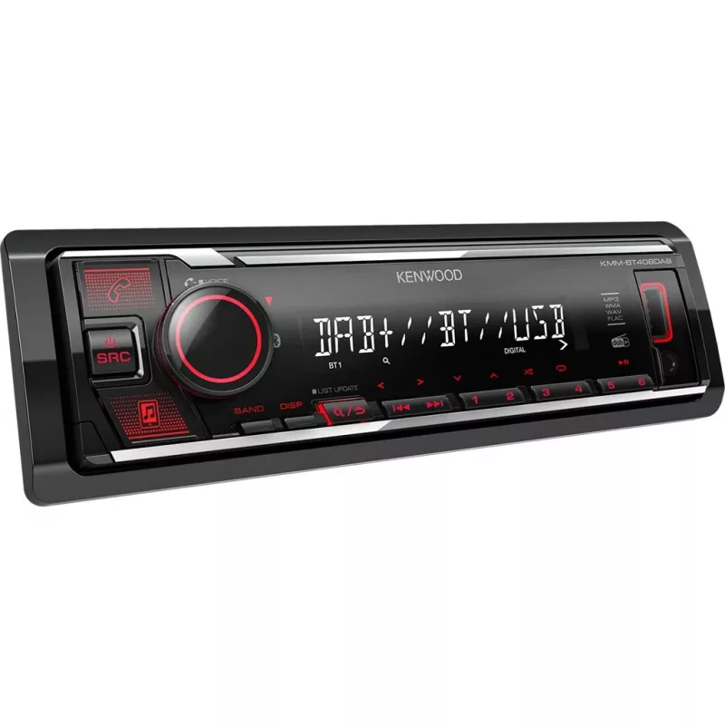 Elektroonika KMM-BT408DAB, must, 1 DIN, 88 W, 4.0 kanalit, 50 W, 20 - 20000 Hz