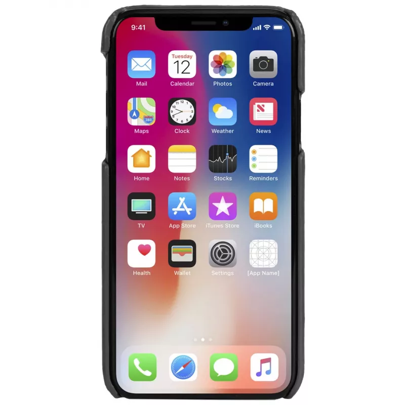 Krusell Sunne 2 kaardikate iPhone XS Max jaoks, must