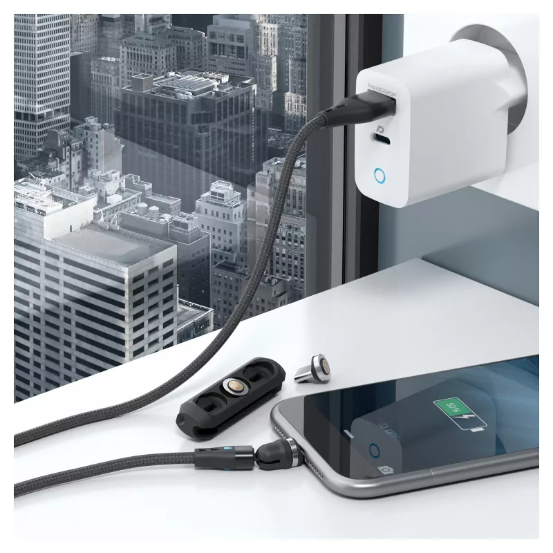 USB-kaabel RealPower MagneticCharge3 2m USB A Must