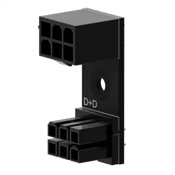 6‑Pin PCIe 180° adapter D+D Singularity SC‑A‑PCIE6‑DD GPU/PCIe toiteühenduse jaoks