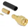 Koaksiaalühendus DELOCK RP-SMA isane 50 Ω, mudel 91789, 7×18×7 mm