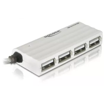 USB-jaotur DeLOCK 87445 4-pordiline väline 480 Mbit/s valge