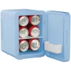 Mini külmik LED-meigipeegliga Elle 4L sinine — isiklik kosmeetikakülmik