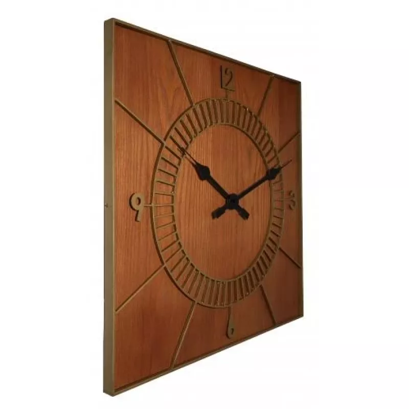 NeXtime kell 3112br Puidust Ruut, 50x50 cm, Seinale, Pruun