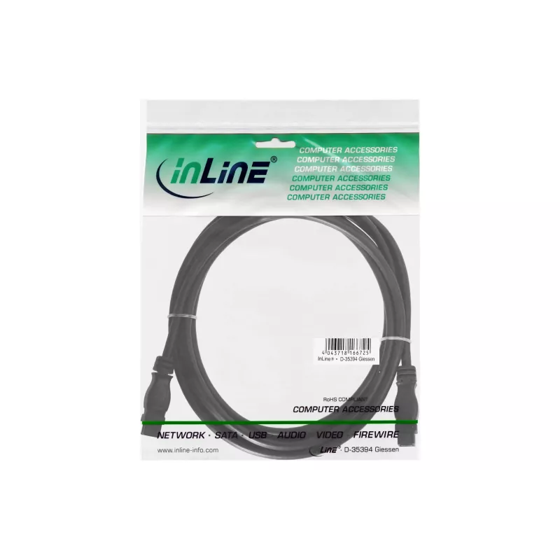 FireWire 800 kaabel InLine 39902 1,8m isane/isane must