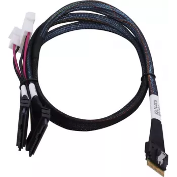 SAS-kaabel ADAPTEC Microchip Technology 2305500-R SlimSAS ×8 kuni 2×2SFF-8639 U.2, 0,8 m, must