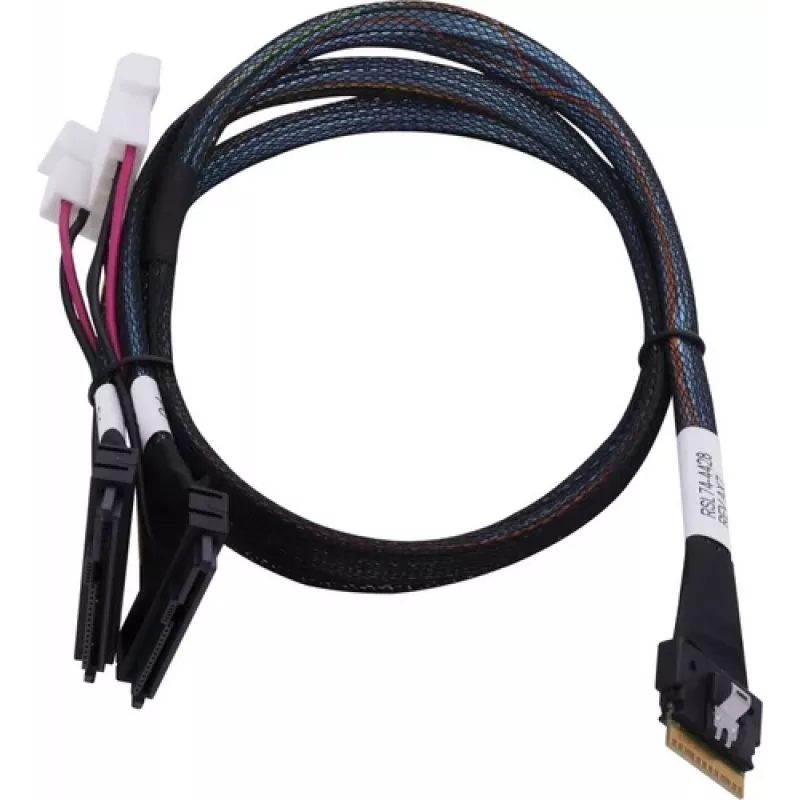 SAS-kaabel ADAPTEC Microchip Technology 2305500-R SlimSAS ×8 kuni 2×2SFF-8639 U.2, 0,8 m, must