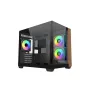 PC case Cooler Master Elite 481 Wood — kahekambriline mATX naturaalse puidust disaini ja kahe karastatud klaasist paneeliga