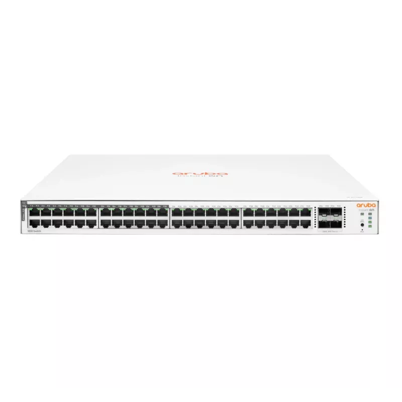 HPE Aruba Networking Aruba Instant On 1830 48G 24p Class4 PoE 4SFP 370W Hallatav L2 Gigabit Ethernet (10/100/1000) Toide Etherneti kaudu (PoE) 1U