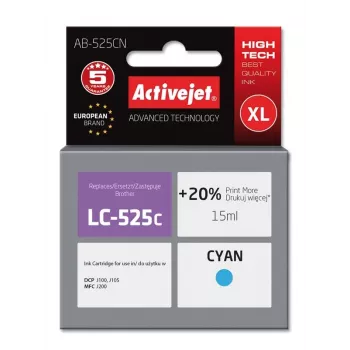 Tindikassett ActiveJet AB-525CN ühilduv Brotherile, tsüaan, High (XL) tootlikkus, 15 ml
