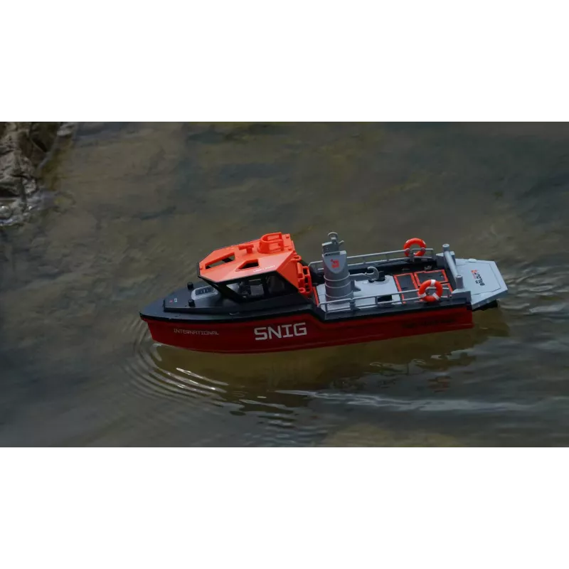 Amewi Rescue Boat 26117 — Harjadeta jugajam, 320 mm, must/punane