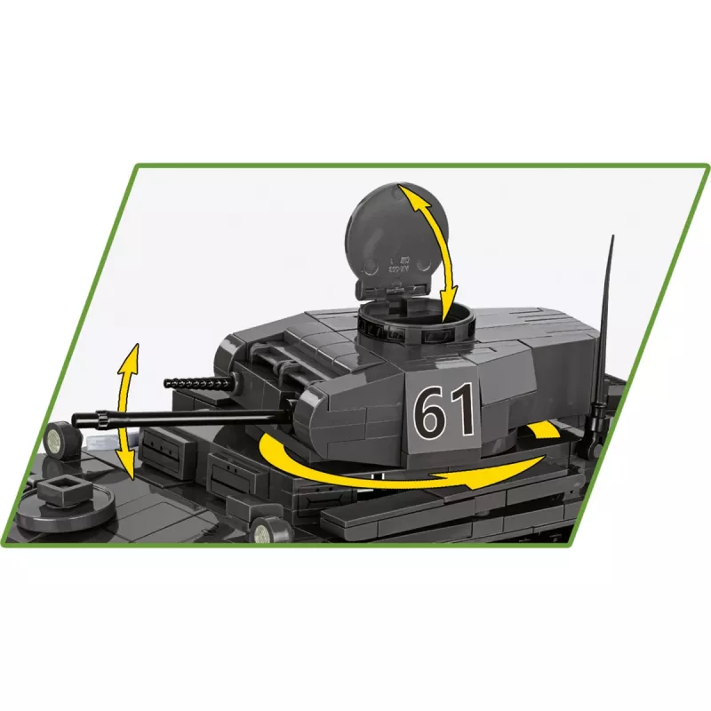 Ehituskomplekt Cobi Panzerkampfwagen II Ausf. F — 813 tk, must, vanus 9+