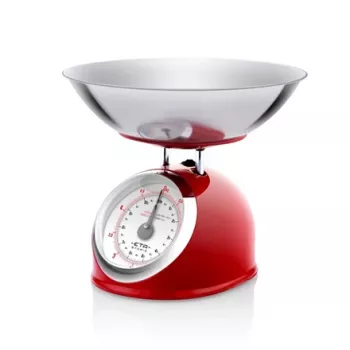 Mehaaniline köögikaal ETA ETA577790030 — 5 kg mahutavus, 25 g täpsus, roostevabast terasest pind, valge korpus
