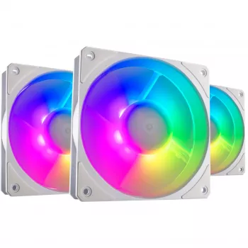 COOLER MASTER Mobius 120P ARGB 120mm valge 3-pakk