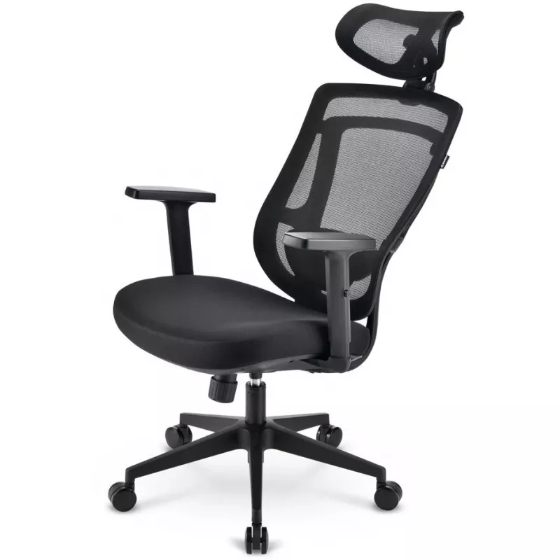 Kontoritool Sharkoon OfficePal C10 — must, ergonoomiline disain, reguleeritav kõrgus