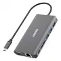 UNITEK uHUB O8+ Juhtmega USB 3.2 Gen 1 Type-C Hall 100W toiteedastusega