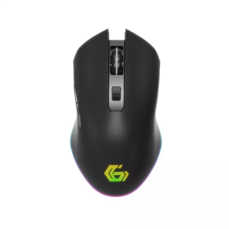 Juhtmevaba RF optiline hiir Gembird MUSGW-6BL-02 — paremakäeline, 3200 DPI, 6 nuppu, must, RGB