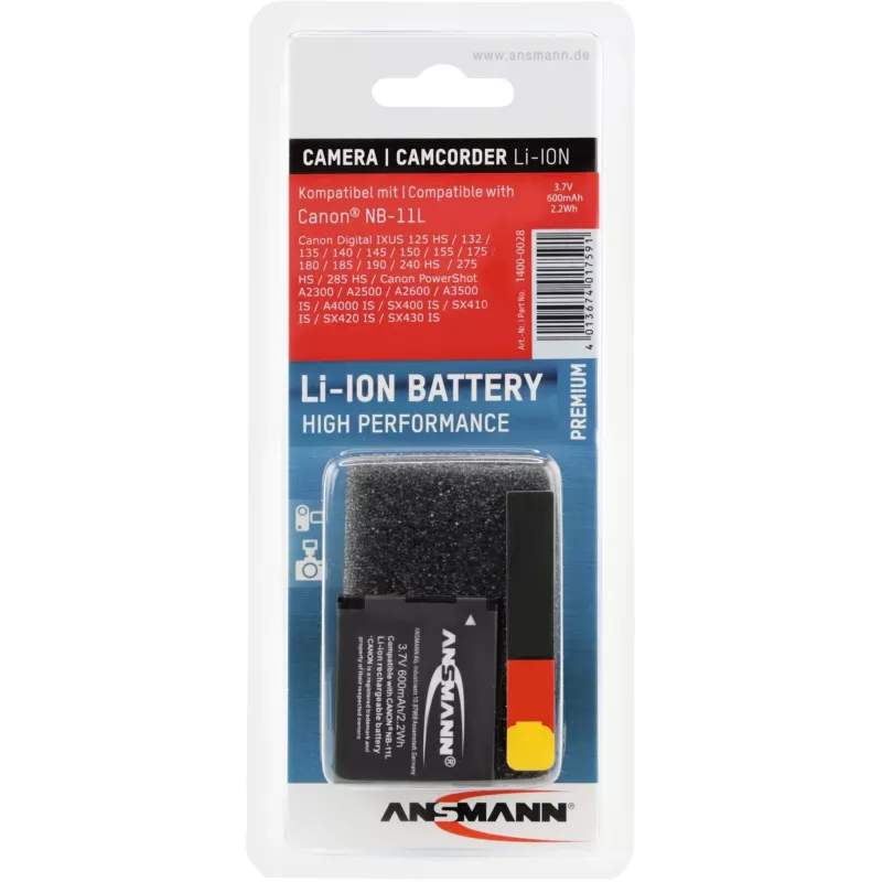 Aku Ansmann A-Can NB-11L Liitium-ioon 600 mAh