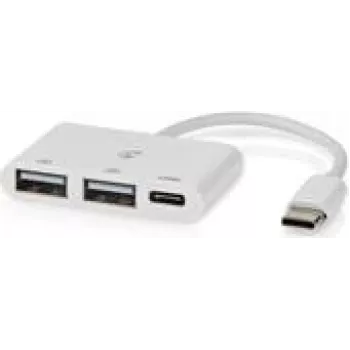 Nedis USB-jaotur 1x USB-C™ 1x USB-C™ – 2x USB 2.0 A, 3-pordiline, USB-toitega