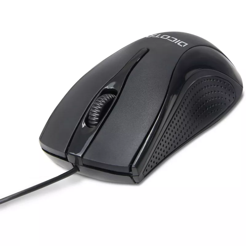 DICOTA - Hiir - parema- ja vasakukäeline - Laser - 3 nuppu - Juhtmega - USB - Must (D32011)