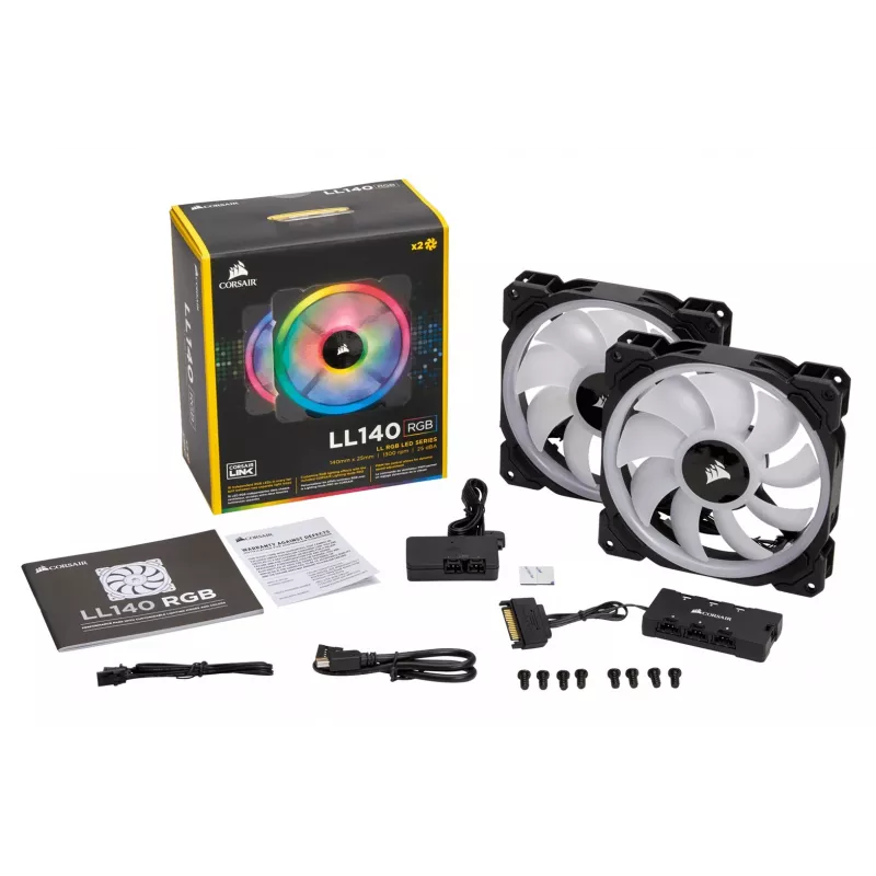 CORSAIR LL140 RGB 140mm ARGB korpuseventilaator 2-pack