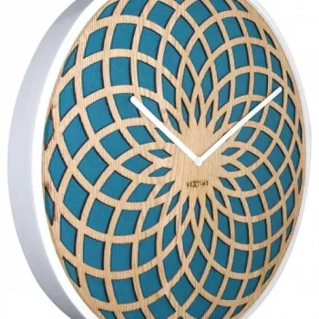 NeXtime klok 3150tq Sun Small, Ø35 cm, Seinale, Türkiis