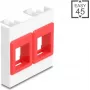 DELOCK Easy 45 Module 2x Keystone Mounts 45x45 mm valge/punane
