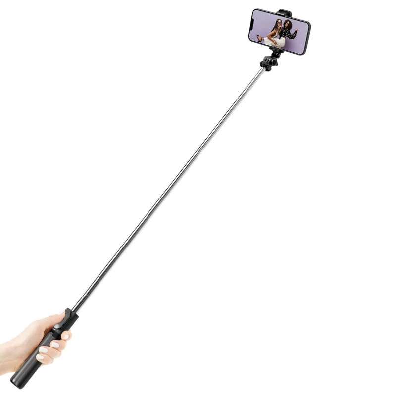 SelfieGo Kompaktne selfiepulk Bluetooth-statiiviga (20-101 cm) Crong CRGSGL1B