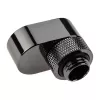 XSPC Rotary 14mm Offset G1/4 liitmik, kroommust - nurga all pöörlev pistik vesijahutuse jaoks