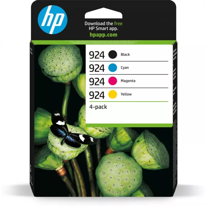 HP 924 CMYK originaalsete tindikassettide 4-pakk, must, tsüaan, magenta, kollane, 4 tk, 500 lehekülge, 400 lehekülge