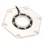 Kinnituskomplekt BitsPower Hexagon BP-WTHU-RGB — akrüül, läbipaistev, 91,4×80×6,5 mm